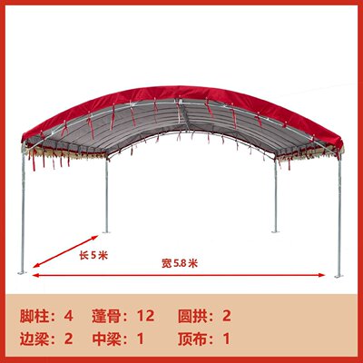 酒席帐篷户外防雨加厚防晒停车棚雨棚农村流动遮阳棚摆摊工程工地