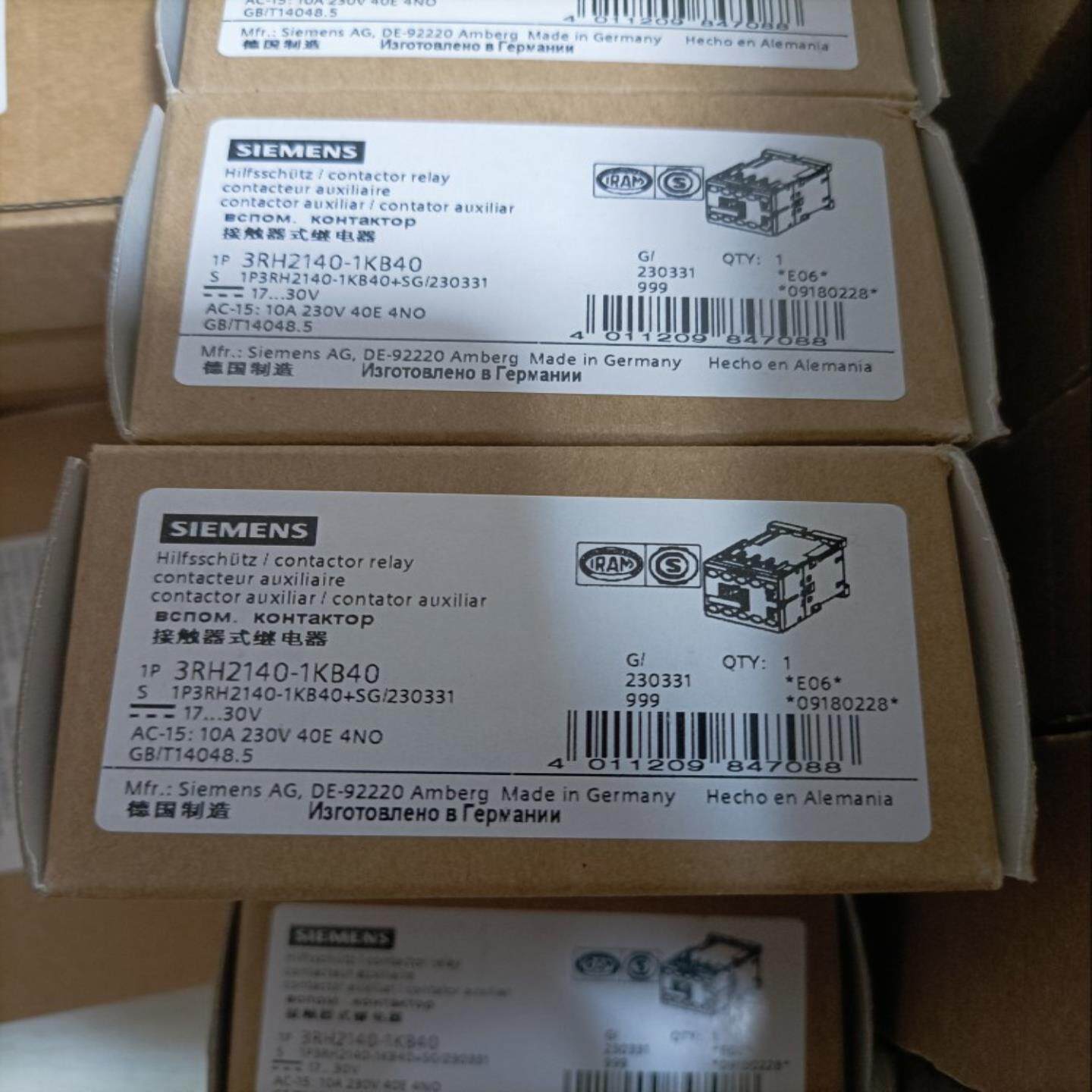 3RH2140-1KB40西门子继电器全新原装正品现货