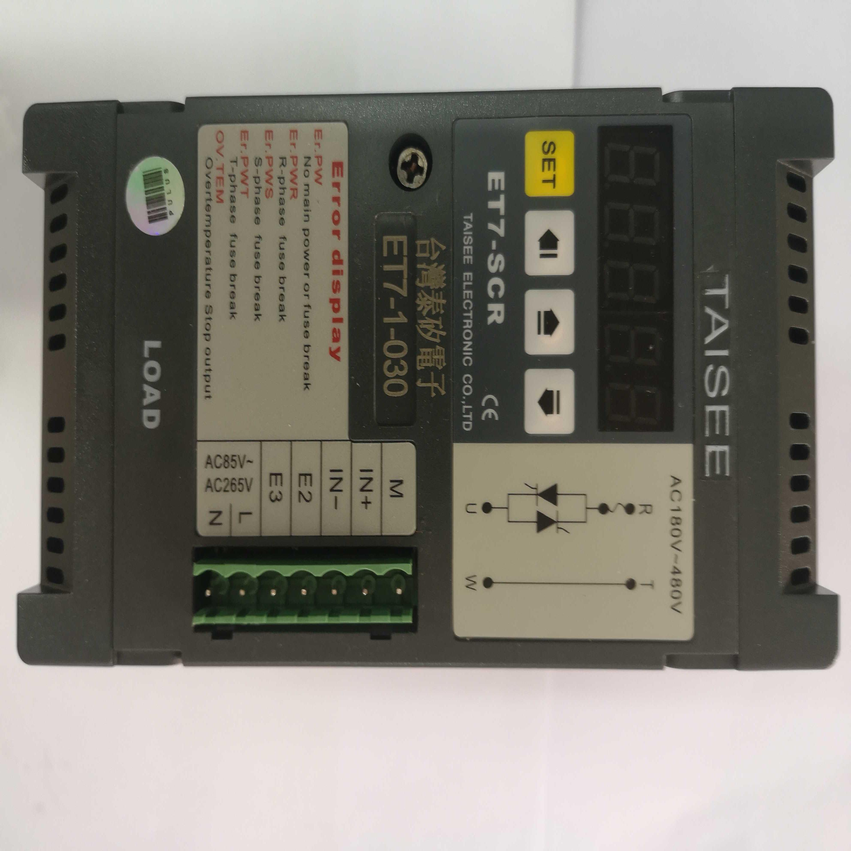 台湾TAISEE泰矽 电力调整器 ET7-1-030单相电力控制器ET7-SCR ET7