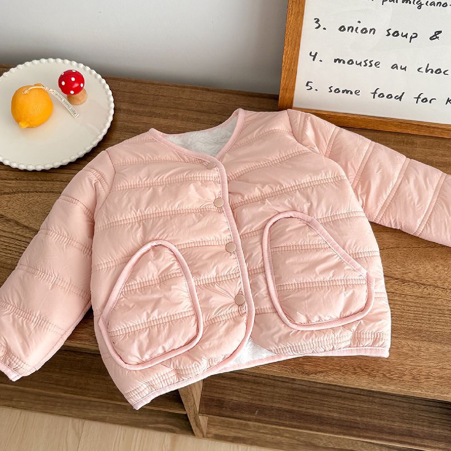 儿童棉服校服神器童装外套轻薄保暖内胆柔软秋冬单排扣加绒夹棉