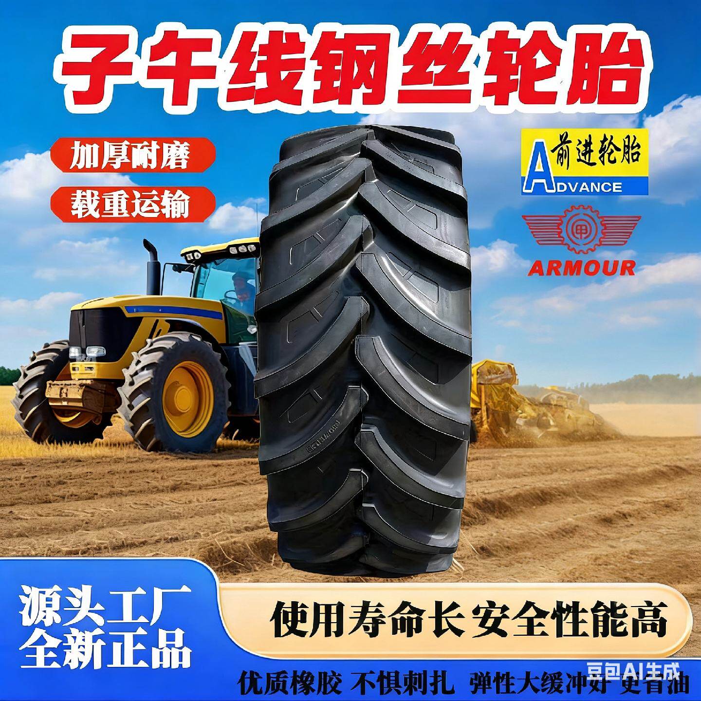拖拉机子午线钢丝轮胎34038042046052085r242830343842