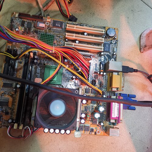 经典p4奔四主板ABlT升技主板SG71套件含赛扬处理器-议价