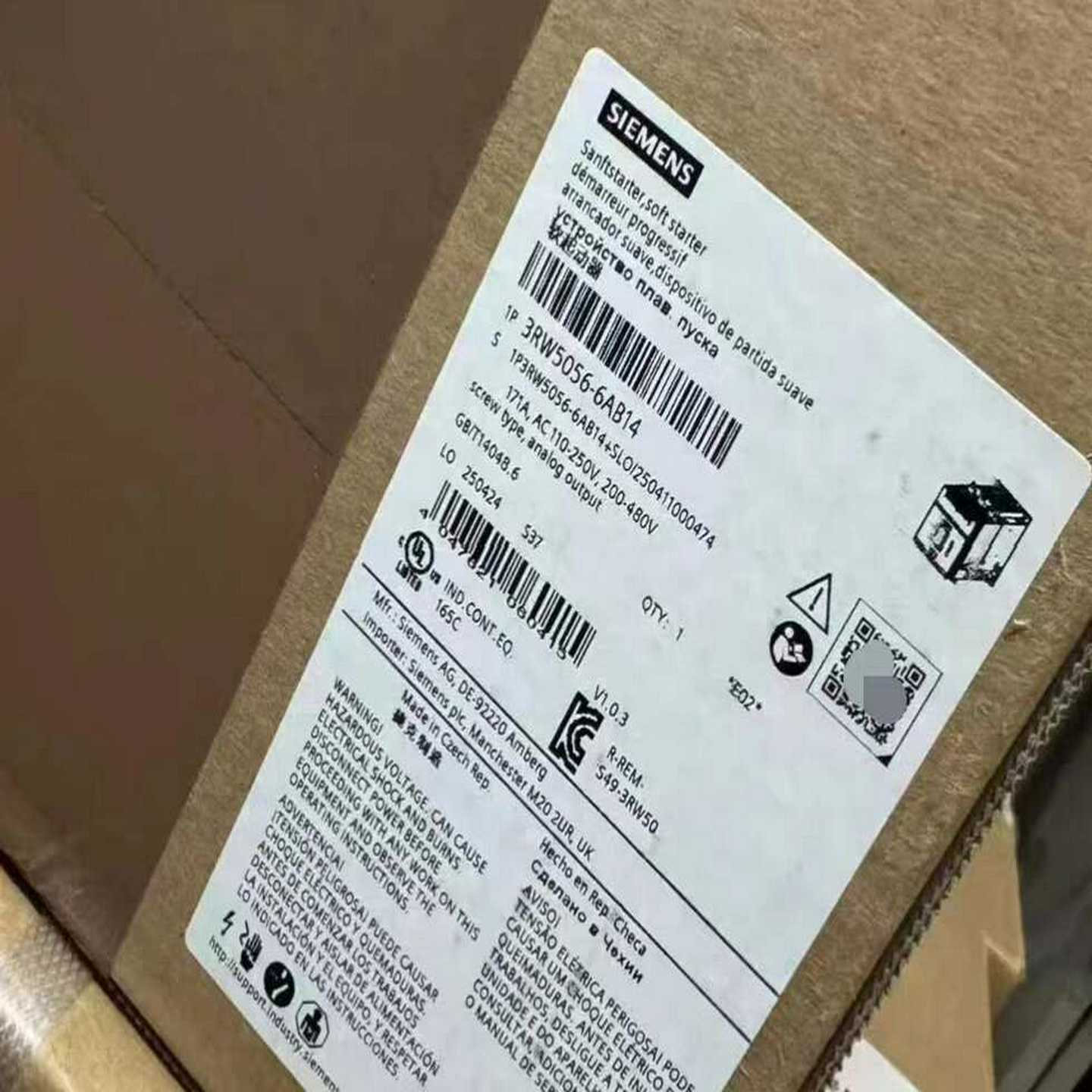 全新原装正品3RW5056-6AB14西门子软启动器，原厂包--议价商品