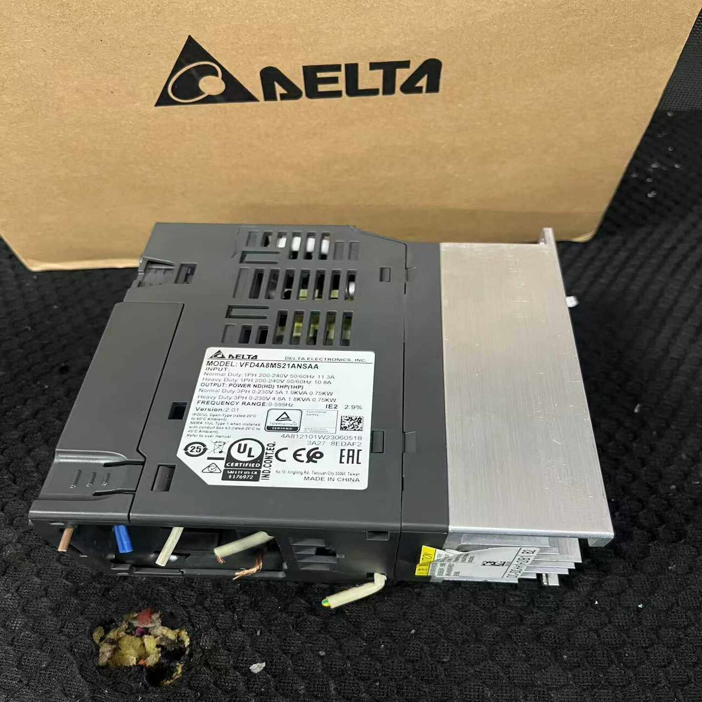 咨询-台达变频器VFD4A8MS21ANSAA功率750W电压22