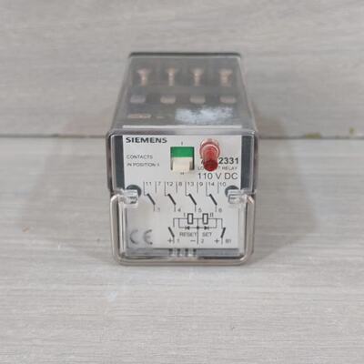 SIEMENS 7PA2331 LOCKOUT FAST RELAY 4 NCNO PUSH BUTTON 11OVDC