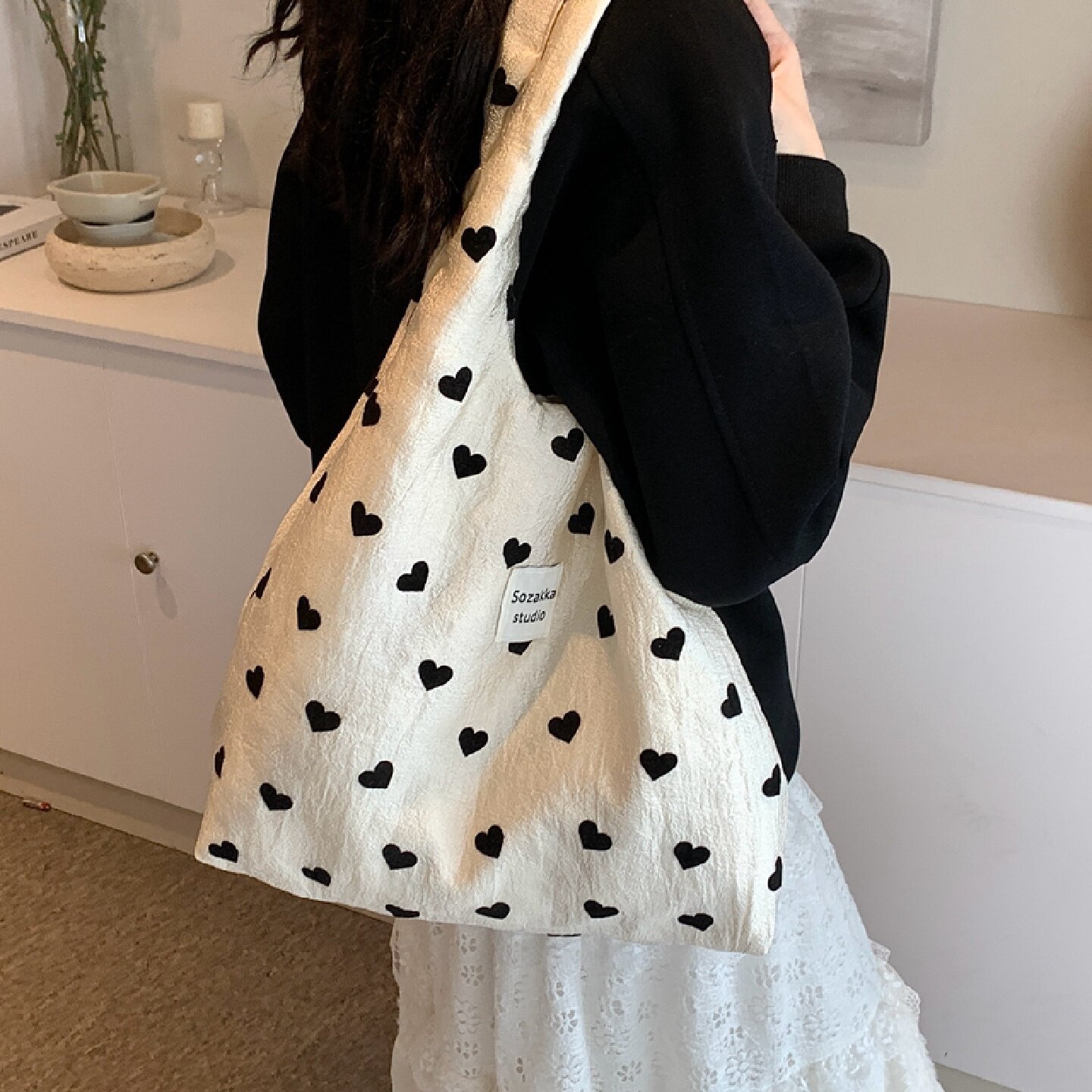 大容量帆布包女2025新款秋冬休闲单肩包韩系ins通勤托特包购物袋