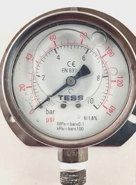 Tess 010 bar 0140 psi Pressure Gauge Mpabarx0.1  kPabarx100