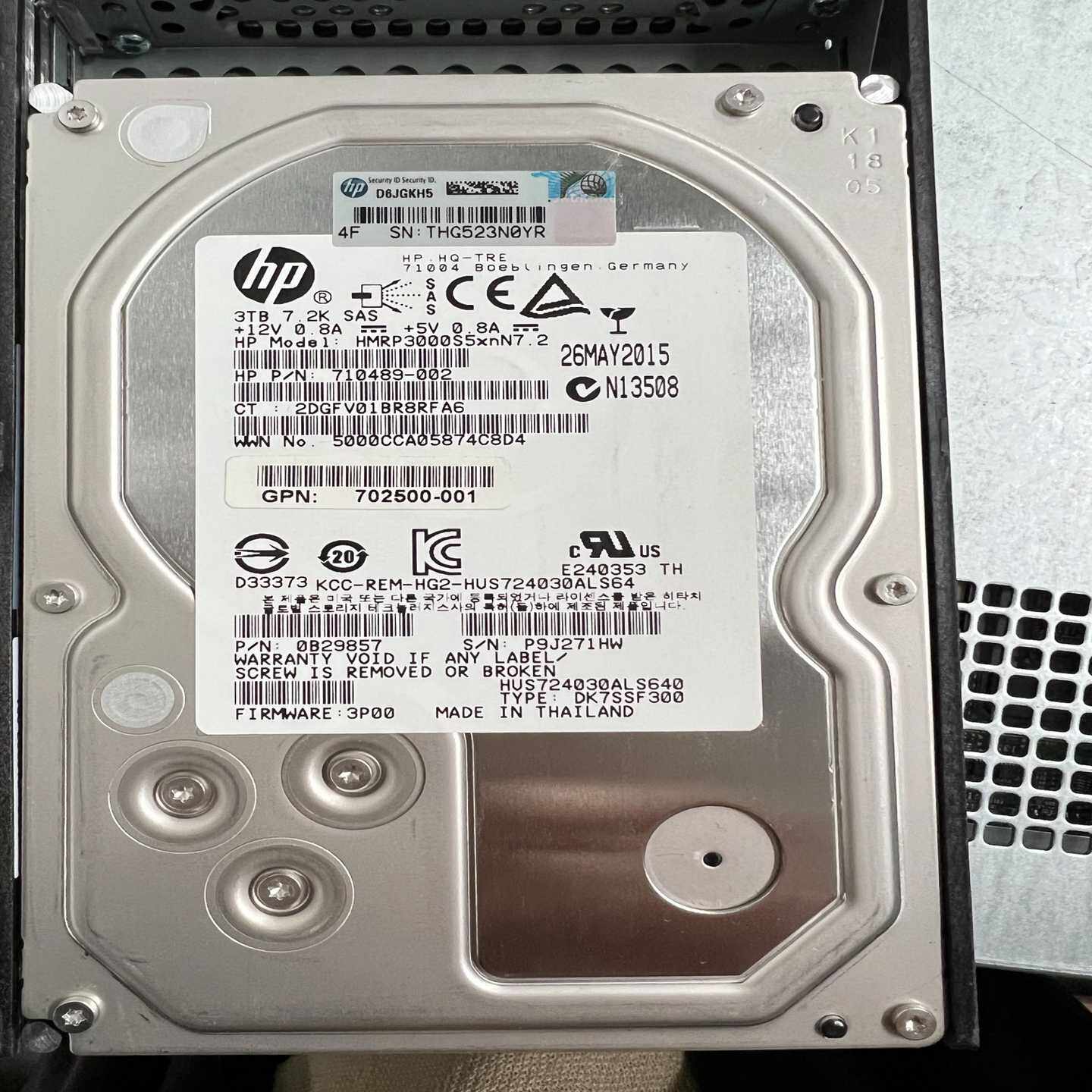 询价惠普HP3par3TBSASQR500A7431