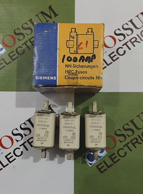 SIEMENS3NA1021(500VM00x100)100ANHFUSES-LOTOF3PCSF