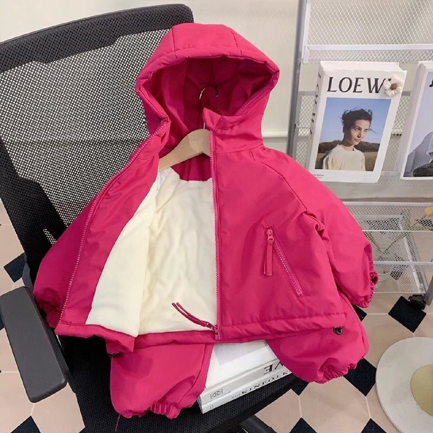 女童套装秋冬装2025新款洋气女宝宝加绒冲锋衣两件套儿童衣服冬季