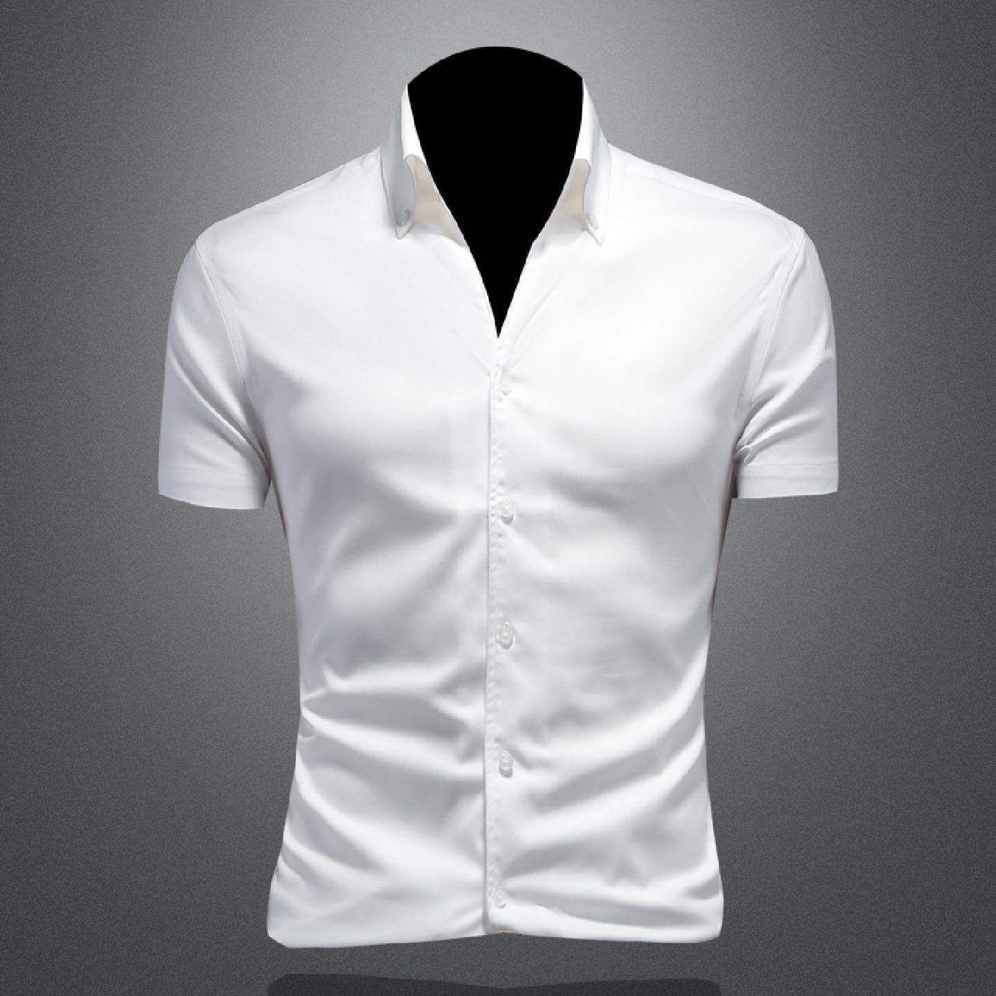 领衬衫男短袖夏季新款韩版修身英伦衬衣商务休闲透气上衣潮潮男装