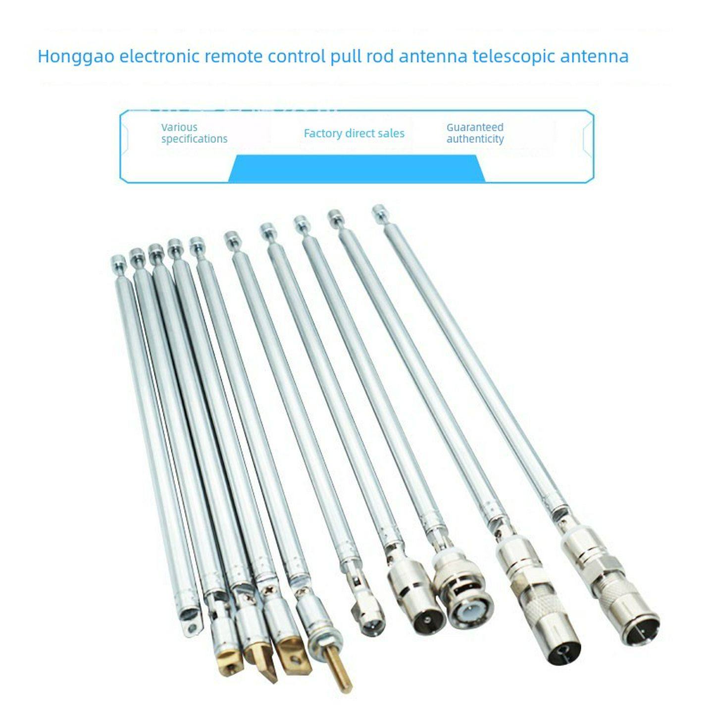 伸缩拉杆天线收音机音响矿石机电煤1米超长头头底座满包邮