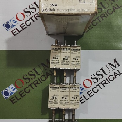 SIEMENS 3NA3814 500V M00x35 35A NH FUSES  LOT OF 9PCS FREE F