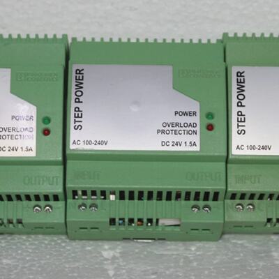 Lot of 3 Phoenix Contact STEPPS100240AC24DC1.5 Power Supply