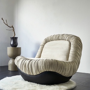 现代沙发椅简约风格 意式 休闲椅设计师阳台懒人沙发网红轻奢单人椅