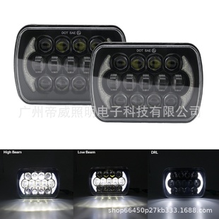 带DRLLED头灯5x7 热销105W5X77X6英寸方形密封束LED头灯