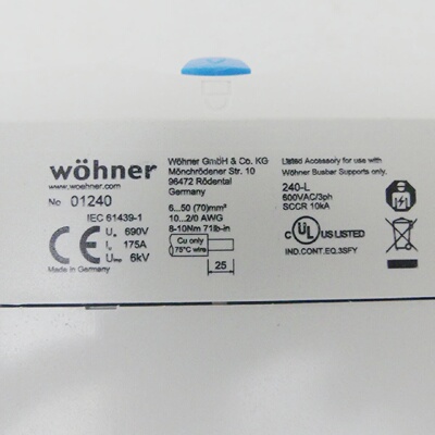 议价Whner Anschlusklemmplatte 01240 Sammelschienenklemme Unu