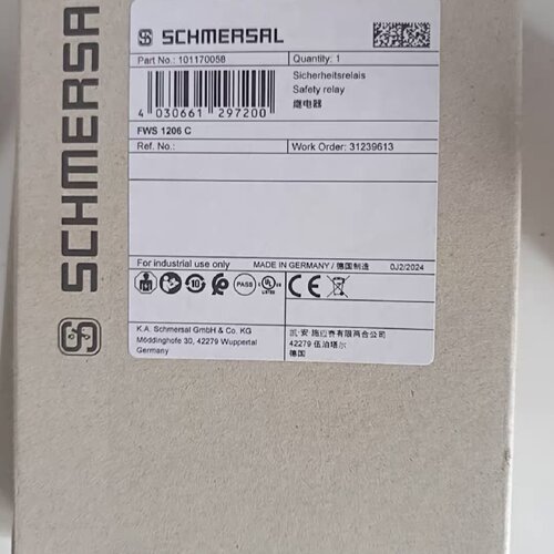 议价德国施迈赛SCHMERSAL安全继电器FWS1206C，订货号101170058