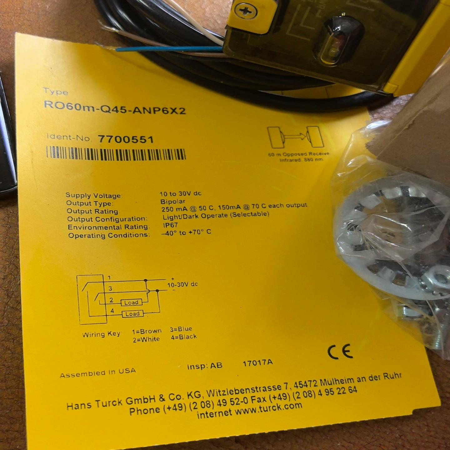 图尔克传感器RO60m-Q45-ANP6X2，询价