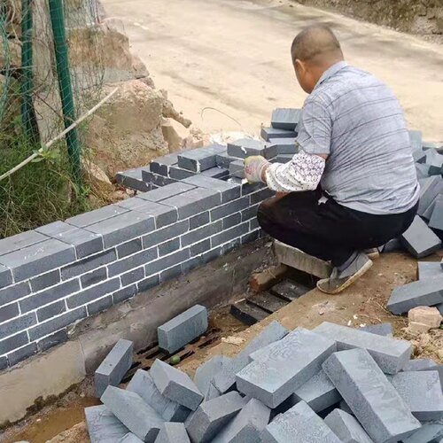 仿古面砖中式古建面砖外墙青砖片墙面砖烧制小青砖条文化石背景墙