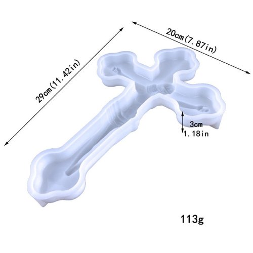 半立体10字架挂架滴胶模具立体墙面挂件硅胶模具