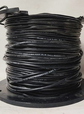 E8303918-AWGBLACKSTRANDEDCOPPERHOOK-UPWIRE360FT600V