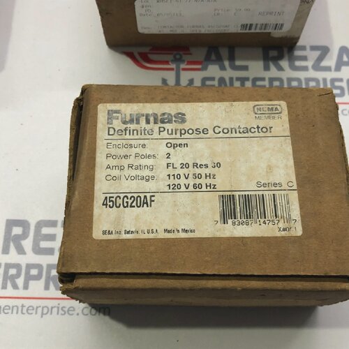 FURNAS 45CG20AF DEFINITE PURPOSE CONTACTOR 110120V