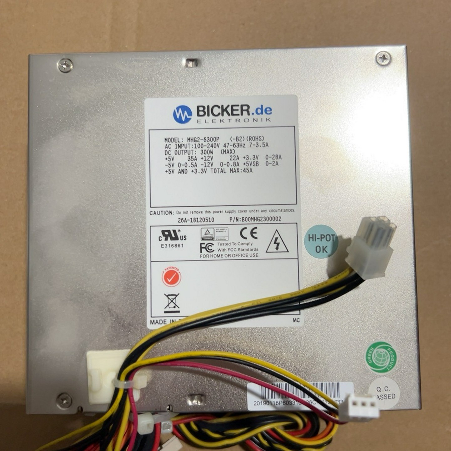【请询价】BICKERde 工控机电源 MHG2-6300P -B
