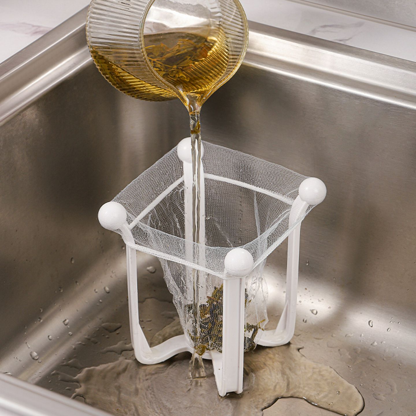 厨房水槽过滤网架家用水池厨余余垃圾沥水架洗碗池剩饭剩菜防堵