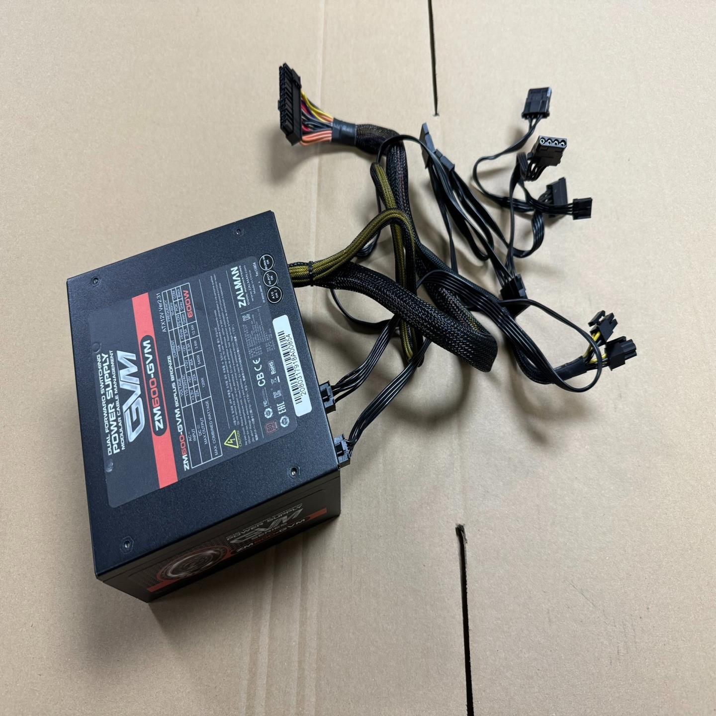 韩国ZALMAN 600W模组电源 ZM600-GVM 80，议价