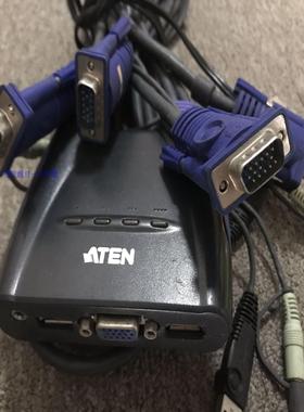 芬芳ATEN宏正CS64US 4口USB KVM电脑切换器音频切换热键切换*