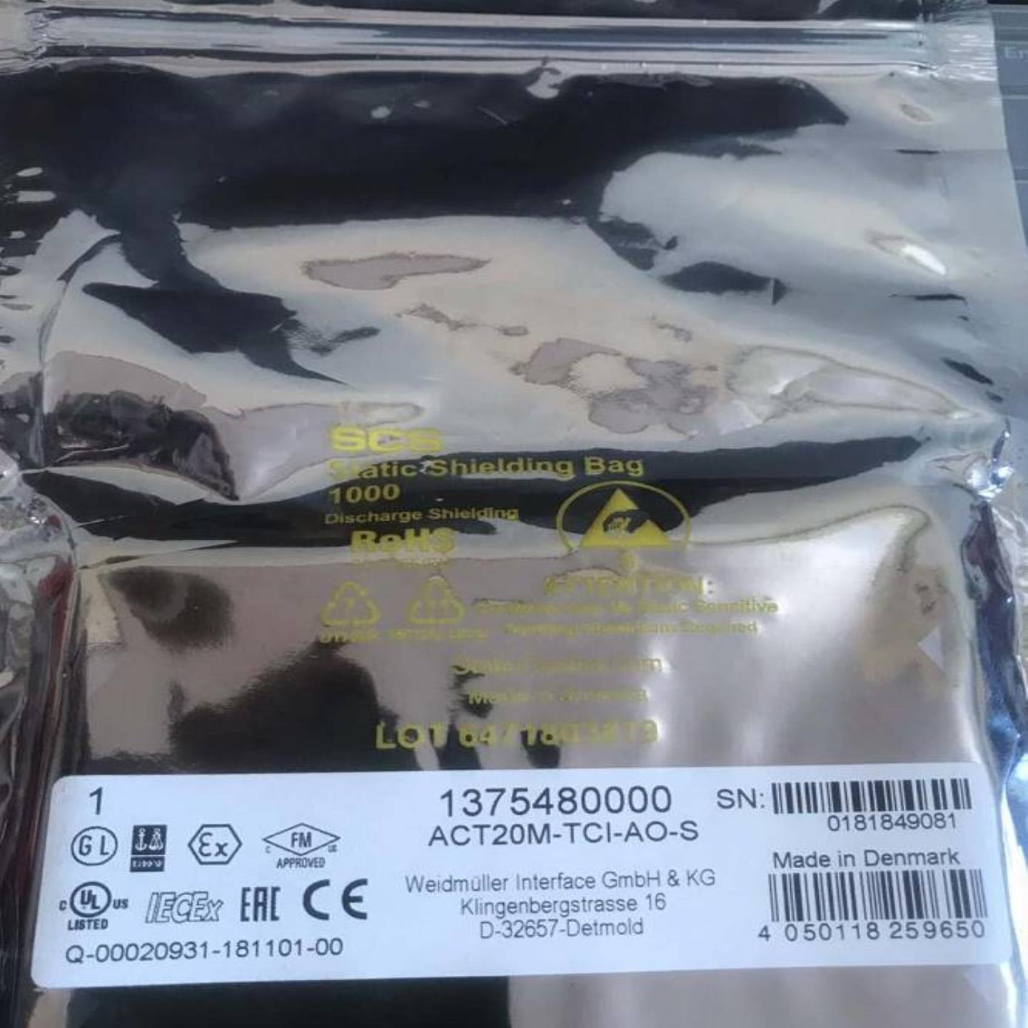 配件原装正品魏德米勒M系列温度变送器 1375480000 ACT20M-议价