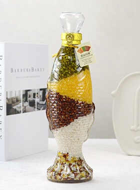 五谷丰登乔迁之喜摆件搬新家客厅饭厅酒柜装饰品杂粮瓶子入宅摆设