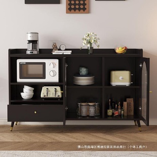 现代家用轻奢餐边柜多功能 厨房客厅玄关酒柜置物架茶水柜高端新款