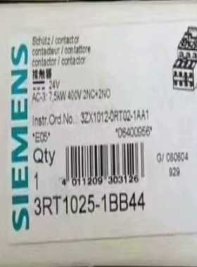 3RT1025-1BB44接触器DC24V【询价】