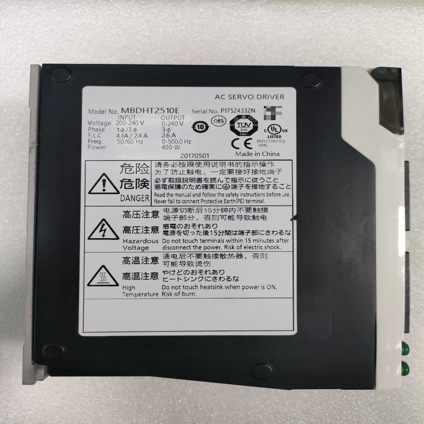 松下伺服驱动器MBDHT2510E，400W功率，输入200