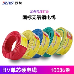 家用电线纯铜阻燃单芯包检测 人民电线BV0.5平方单股铜芯线家装