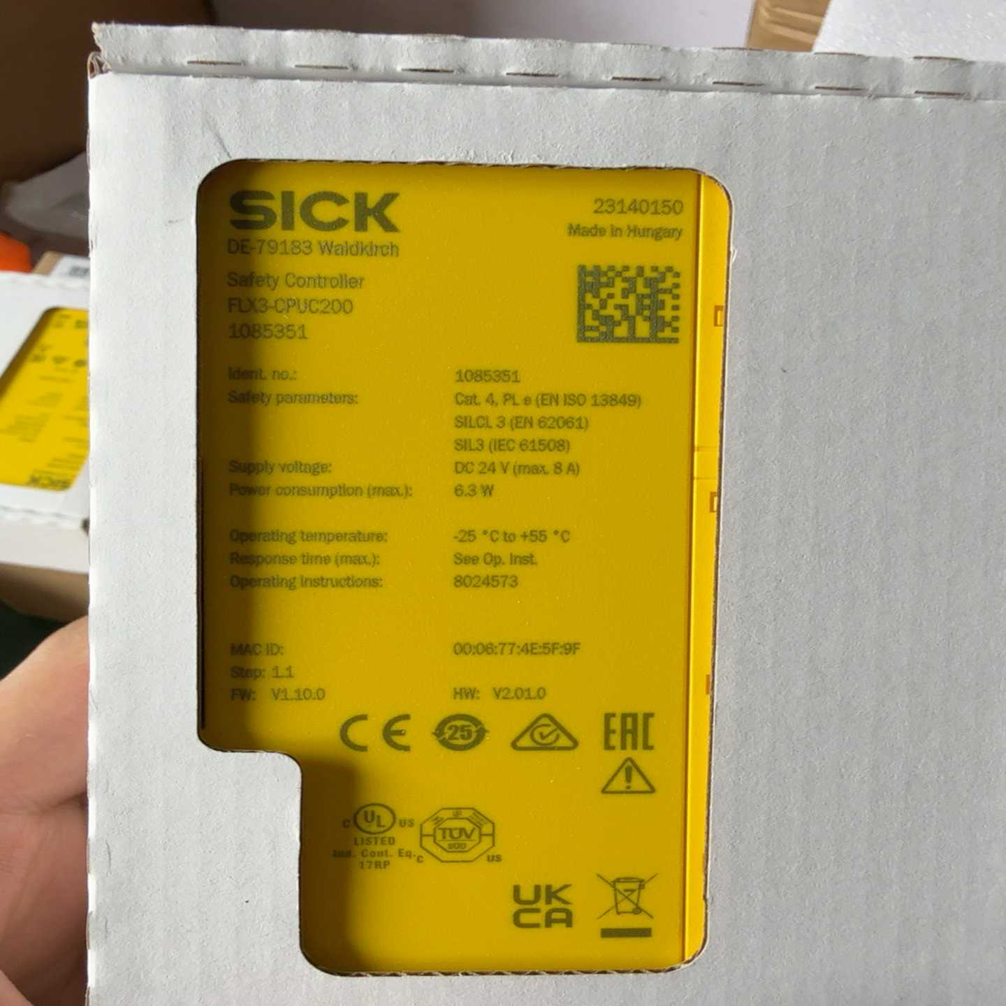 全新SICK西克安全控制器FLX3-CPUC200，匈牙利原议价