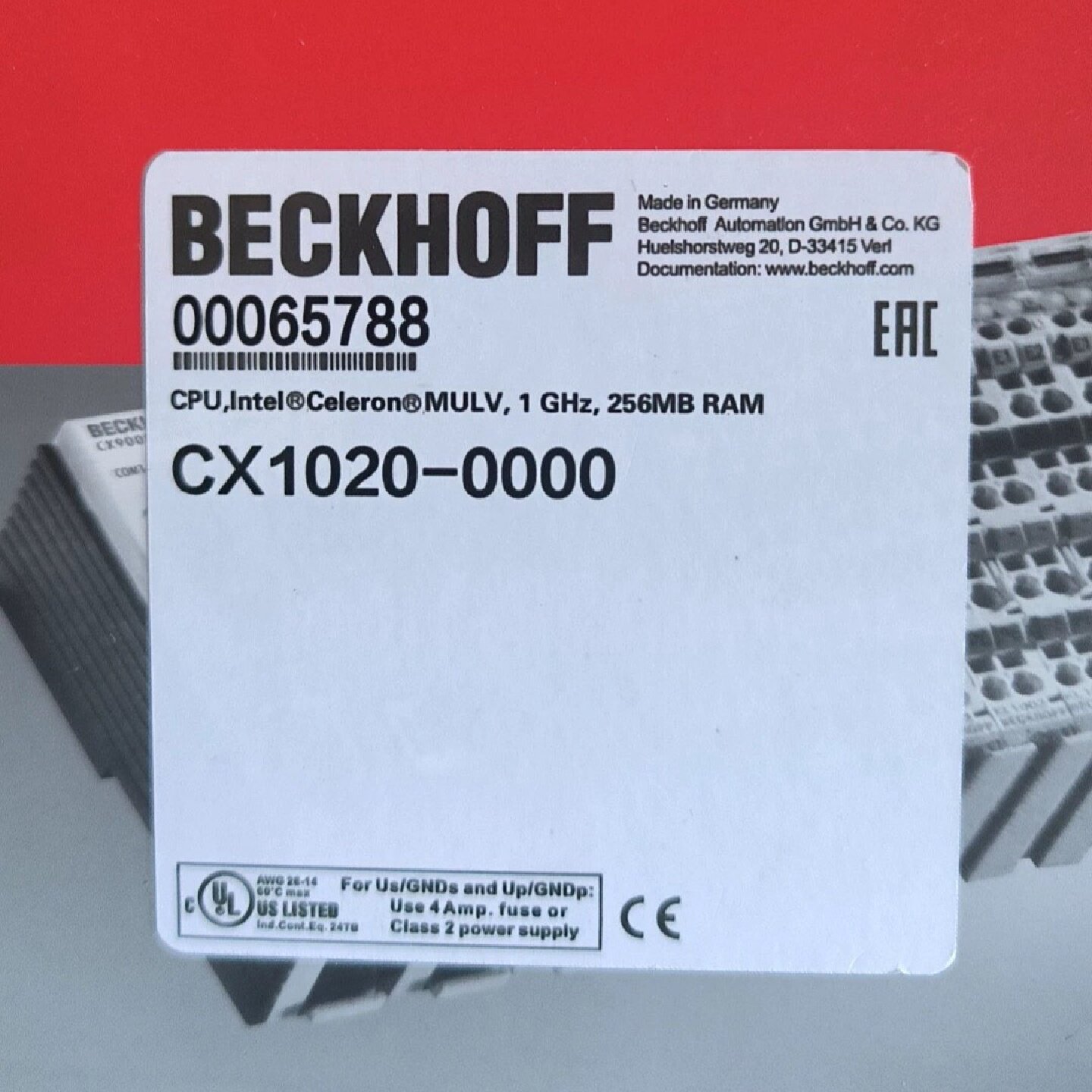 BECKHOFF倍福控制器CX1020-0000-议价