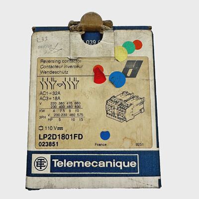 Telemecanique LP2D1801FD Reversing Contactor New Old Stock