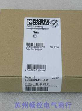 全新PHCENIXCONTACT总线连接器SUBCON-PLUSF1现货2744267