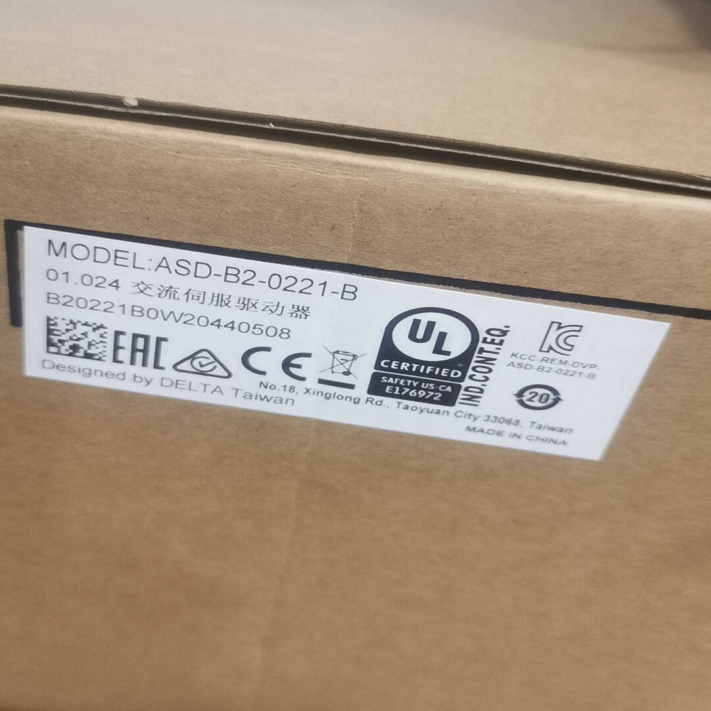 ASD-B2-0221-B台达伺服电机200W驱动器EC询价