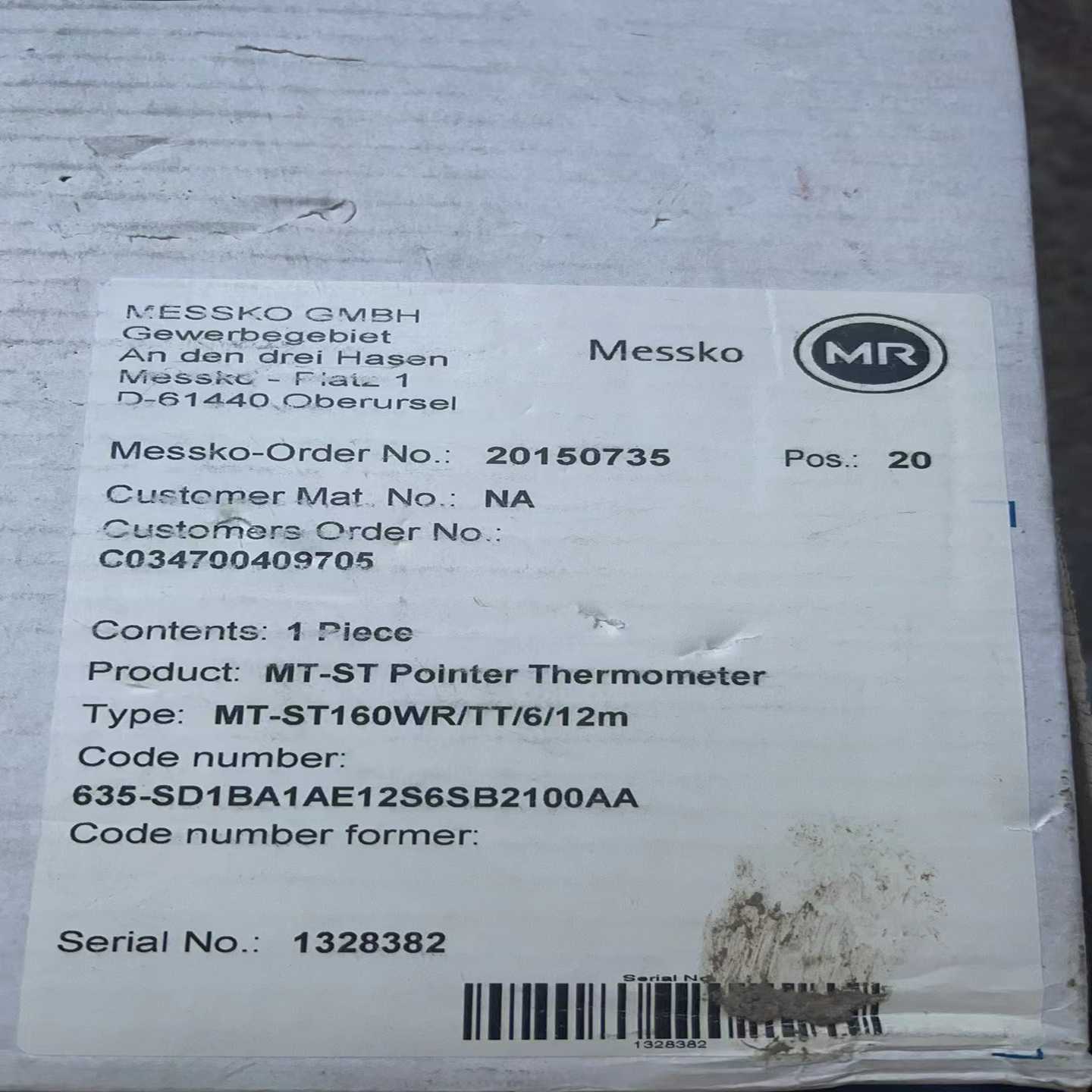 议价德国MESSKO绕组温度计MkT-ST160WR-TT-6-现货/维修