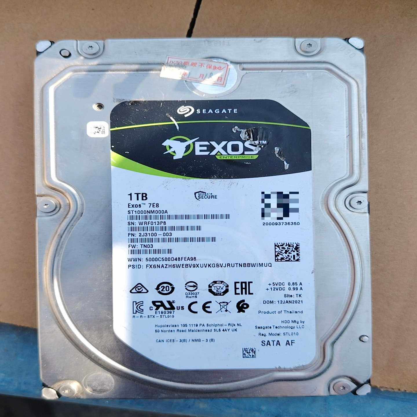 希捷Exos7E81TB企业级硬盘--议价商品