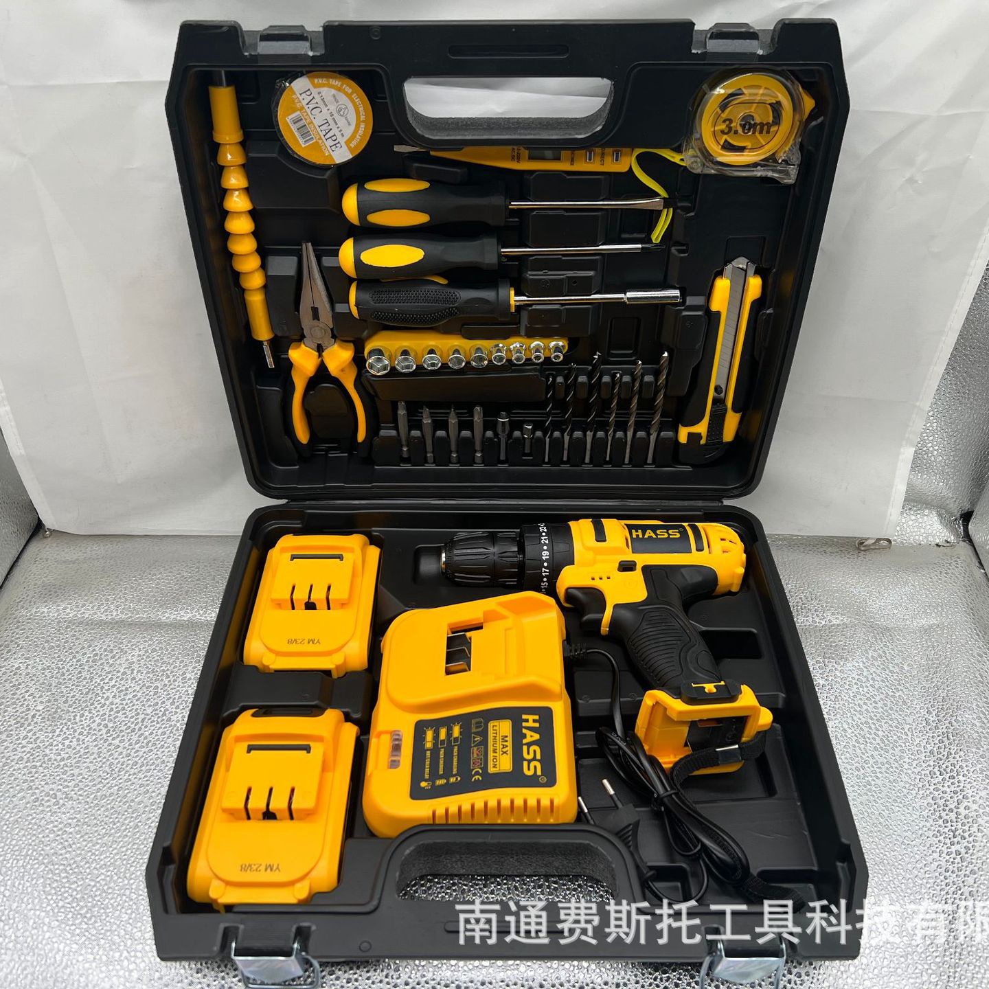 外贸款锂电充电式手电钻组合套装外贸车载维修工具冲击钻