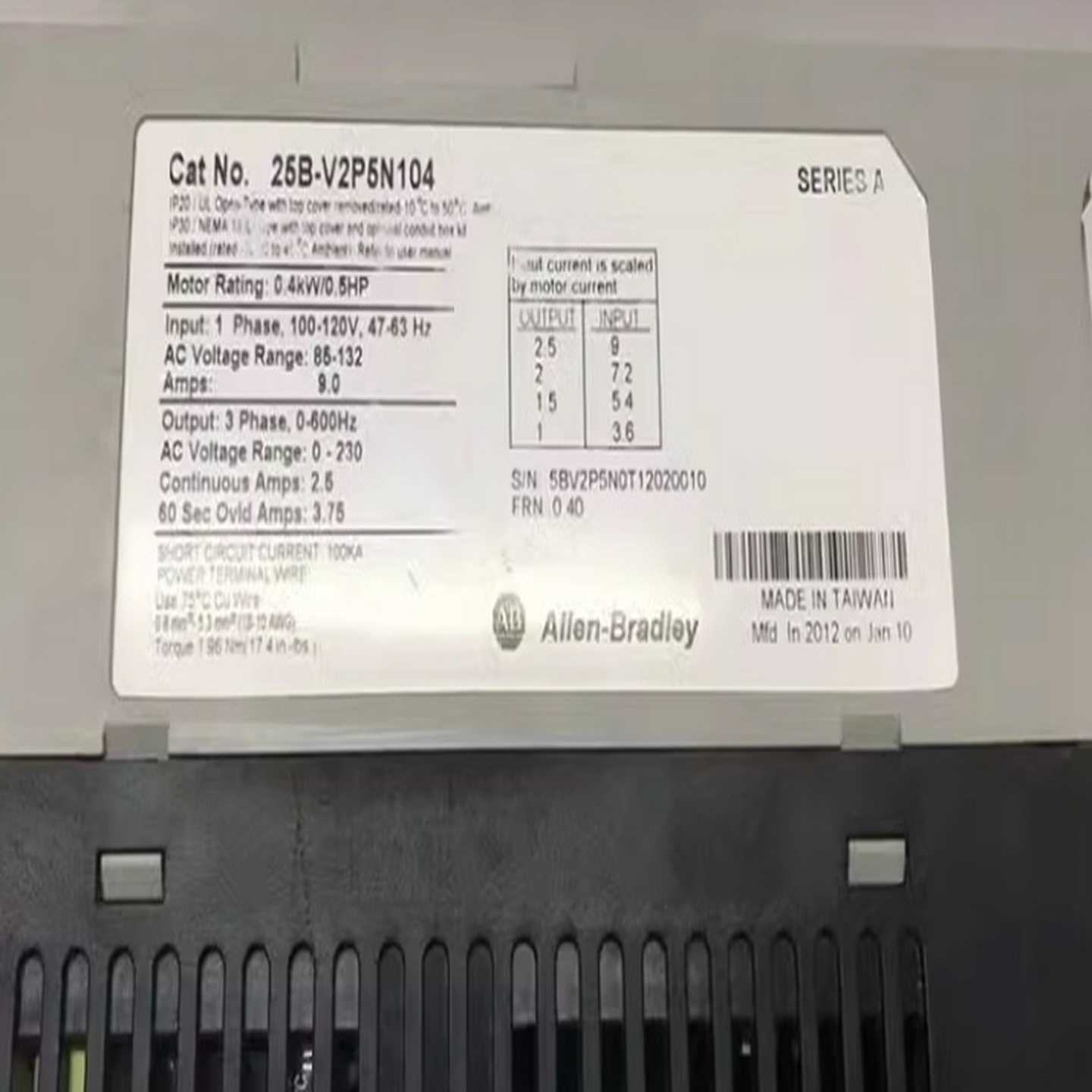 【议价】罗克韦尔变频器25B-V2P5N104