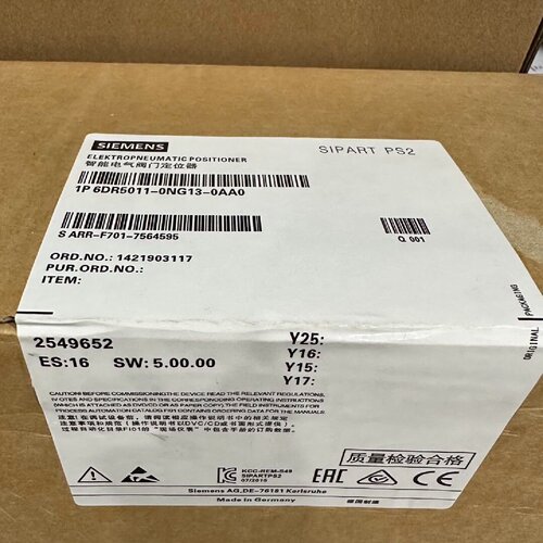 【询价】6DR5011-0NG13-0AA0SIPART电气阀