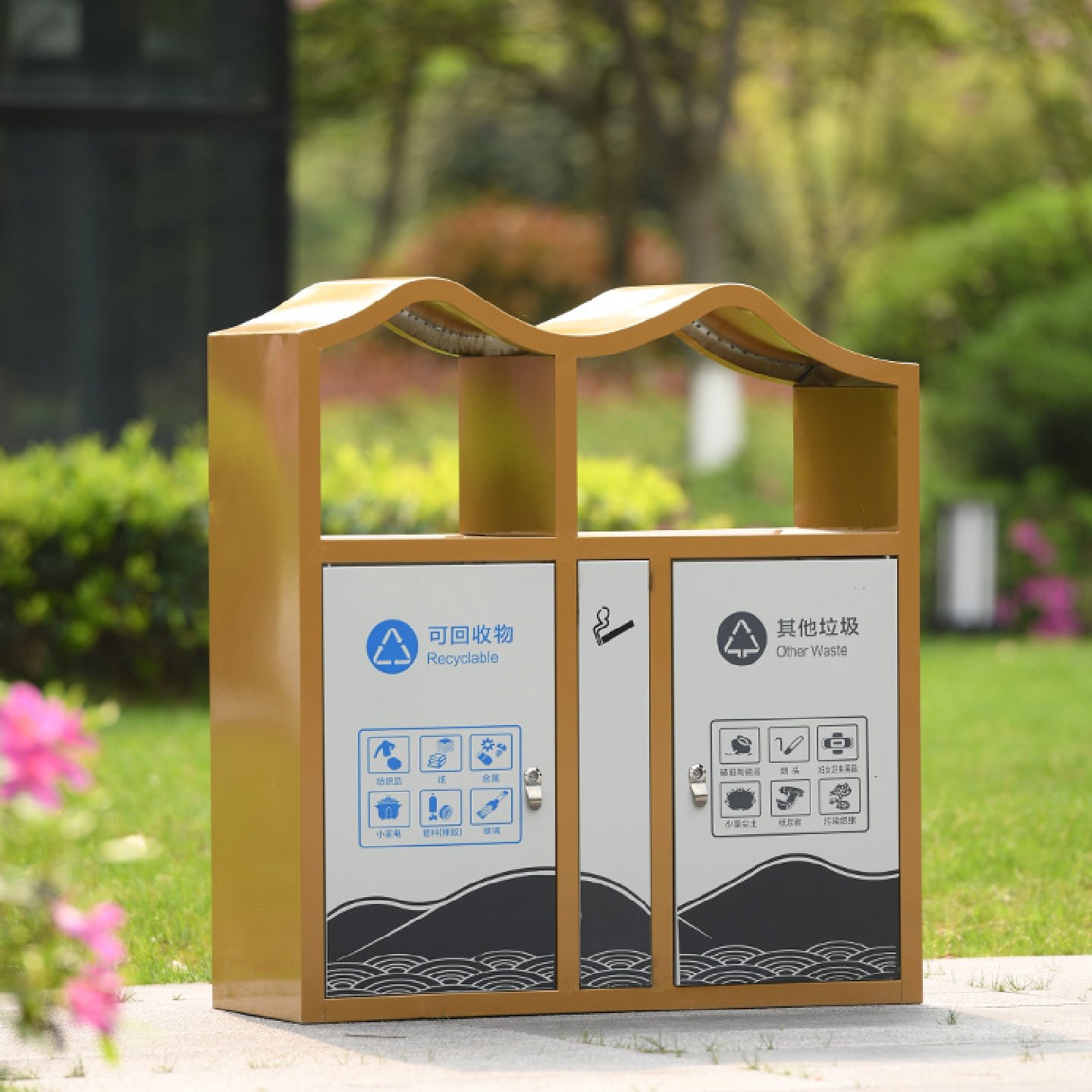 户外垃圾桶不锈钢市政室外小区公园环卫三四分类果皮箱屋厂家定制,家庭/个人清洁工具,垃圾桶,淘宝优惠券,粉丝福利购,淘宝优惠卷