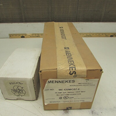 MENNEKESME420MICB76PINSLEEVE互锁接收20A3PH480V10HP全新带盒