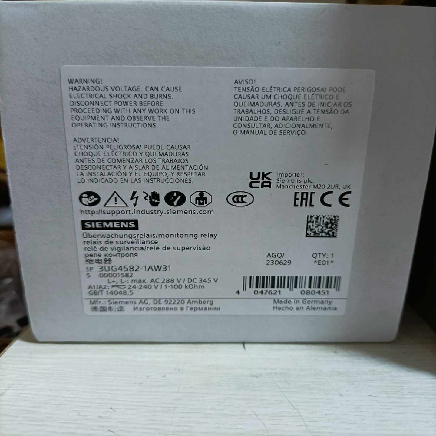 配件3UG4582-1AW31西门子继电器全新原装正品现货议价